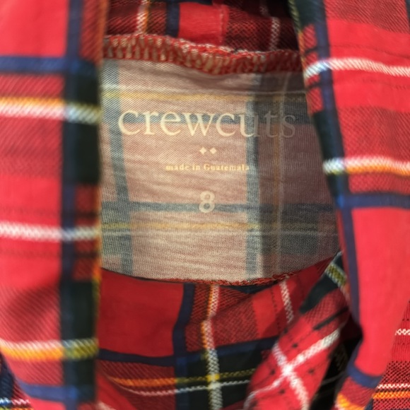 Crewcuts Holiday turtleneck in red plaid, size 8, great condition! - Picture 3 of 4